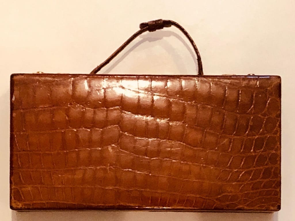 ASPREY LONDON Edwardian Crocodile Travelling Jewellery Box W/Key Circa 1900-1920 - Image 5