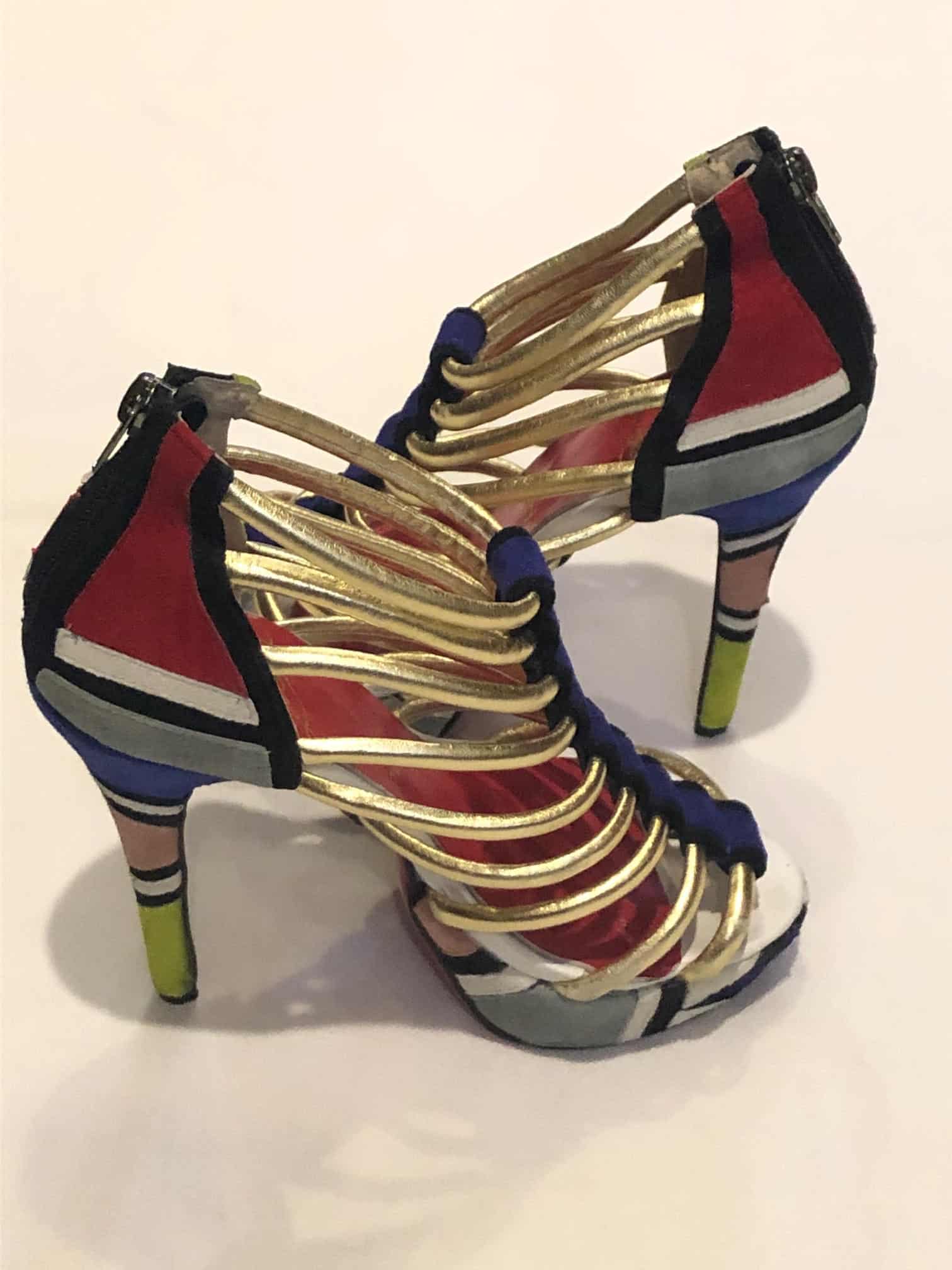 CHRISTIAN LOUBOUTIN Heels Ulona 140 Platform Sandals Multi Suede Leather - Image 4