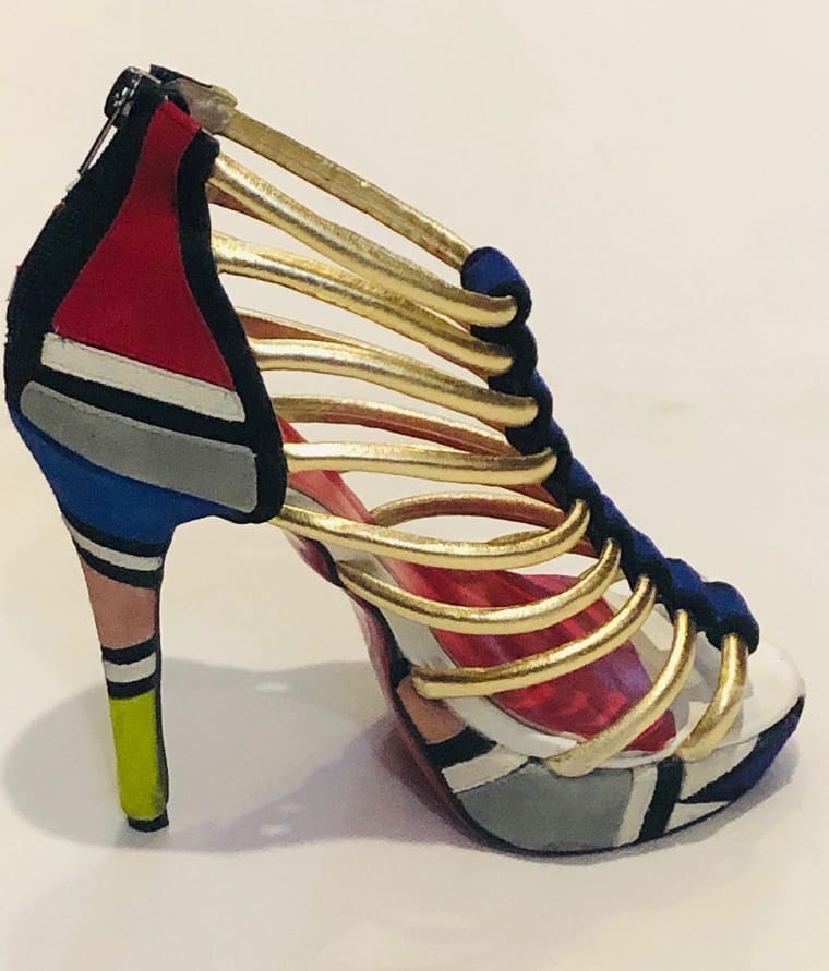CHRISTIAN LOUBOUTIN Heels Ulona 140 Platform Sandals Multi Suede Leather