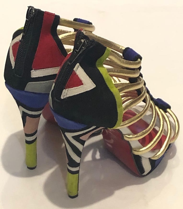 CHRISTIAN LOUBOUTIN Heels Ulona 140 Platform Sandals Multi Suede Leather - Image 5