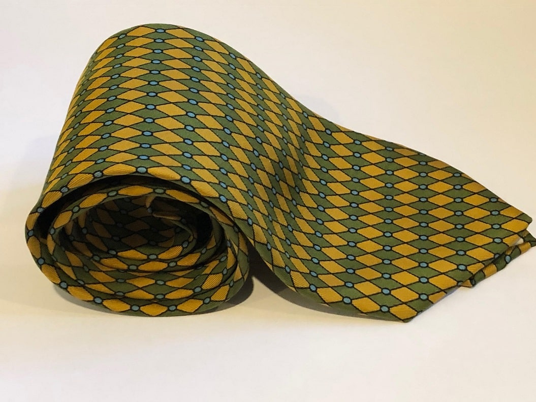 HERMÈS Tie Pre-Owned Losange Diamond Multi 1970-1980's Vintage