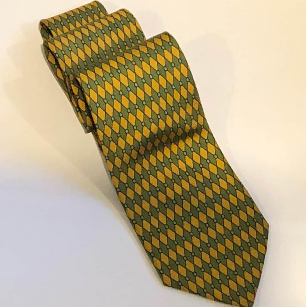 HERMÈS Tie Pre-Owned Losange Diamond Multi 1970-1980's Vintage - Image 2