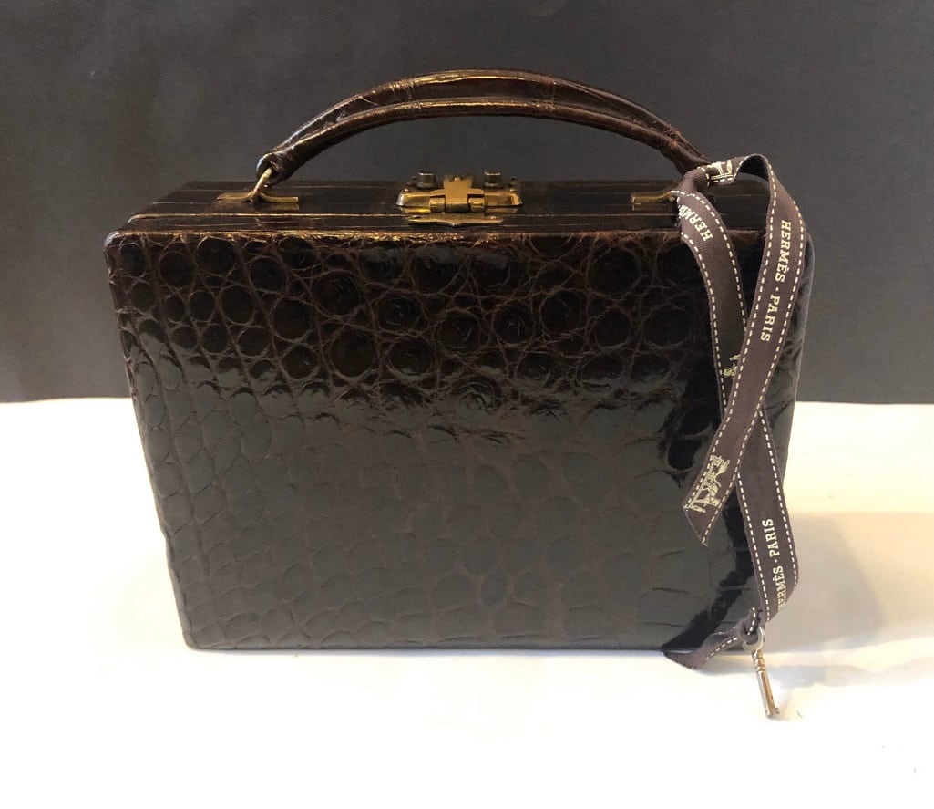 Jewellery Box Decorative Box Circa 1950 Antique Alligator French