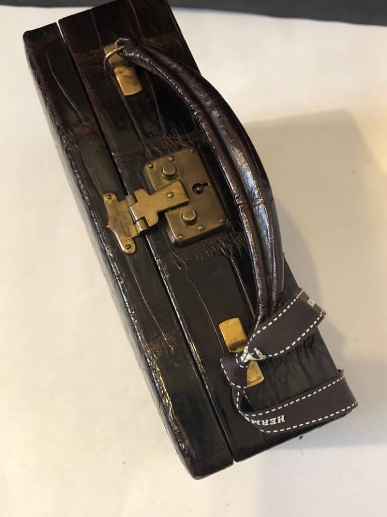 Jewellery Box Decorative Box Circa 1950 Antique Alligator French - Image 6