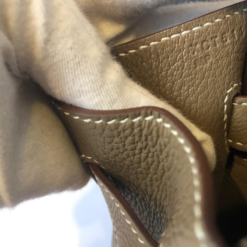 HERMÈS Etoupe Togo Birkin 30 Palladium Hardware AS NEW - Image 9