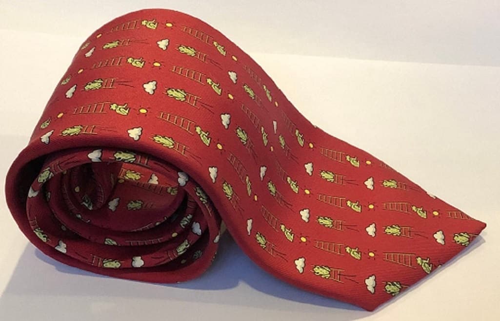 HERMÈS Pre-Owned Frogs Ladders And Clouds Print Tie Vintage - Image 2