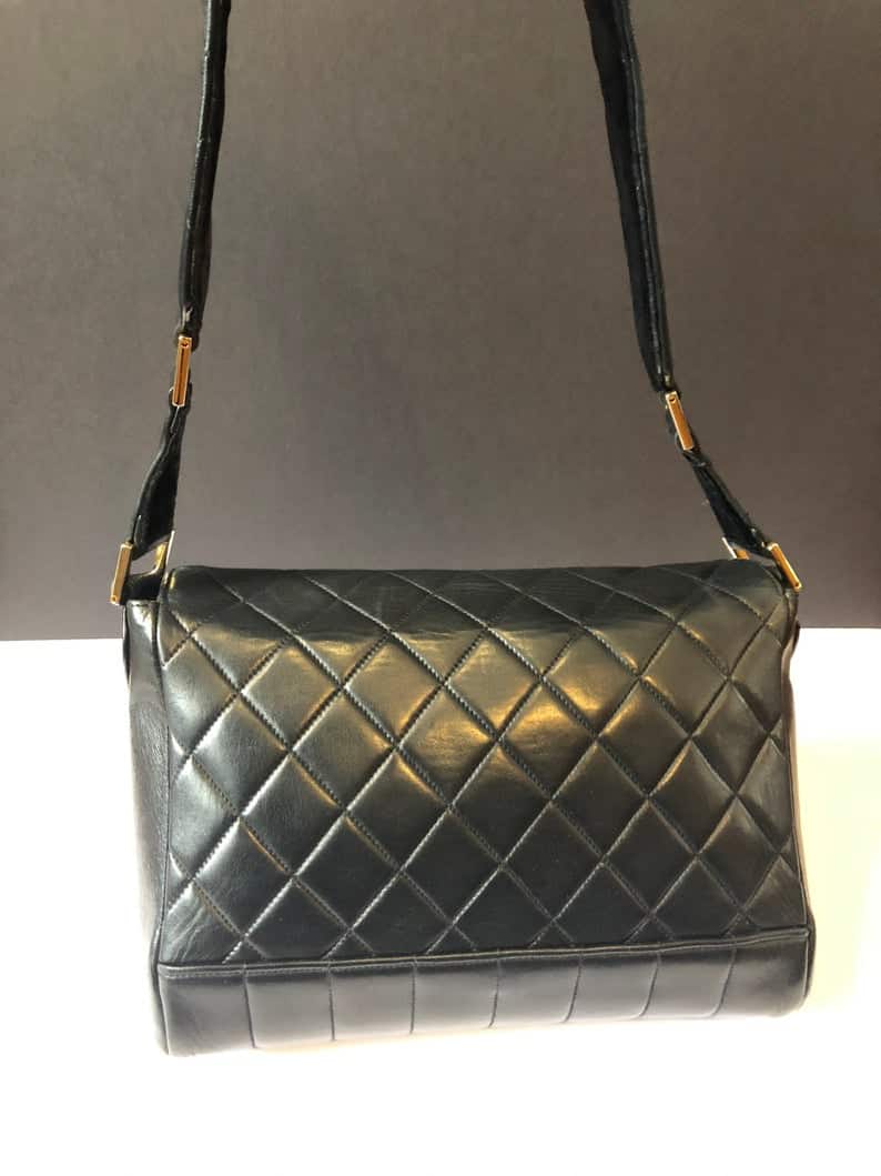 CHANEL Handbag Timeless Lambskin Quilted Horizontal & Vertical Vintage 90s - Image 7
