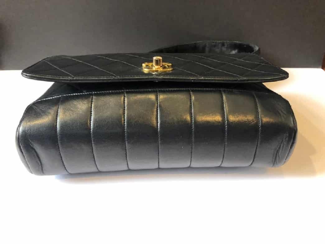 CHANEL Handbag Timeless Lambskin Quilted Horizontal & Vertical Vintage 90s - Image 12