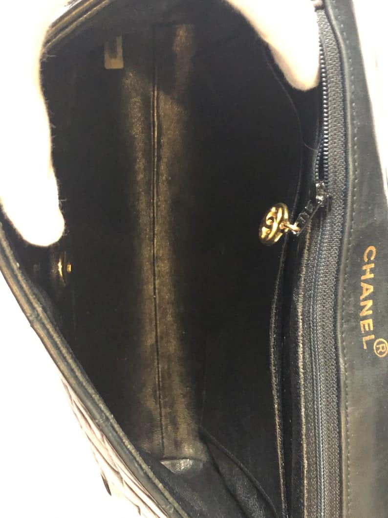 CHANEL Handbag Timeless Lambskin Quilted Horizontal & Vertical Vintage 90s - Image 9