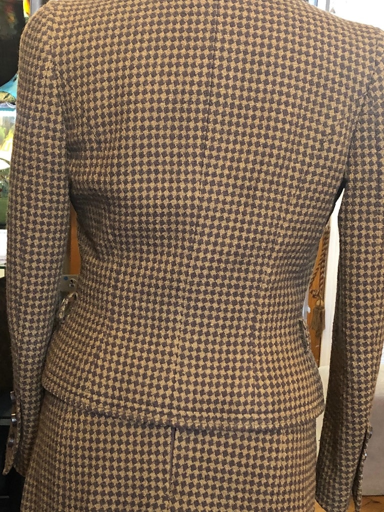 CHANEL 1990s Tweed Two-Piece Suit Belted Jacket Skirt Chanel Iconic Vintage Suit - Image 12