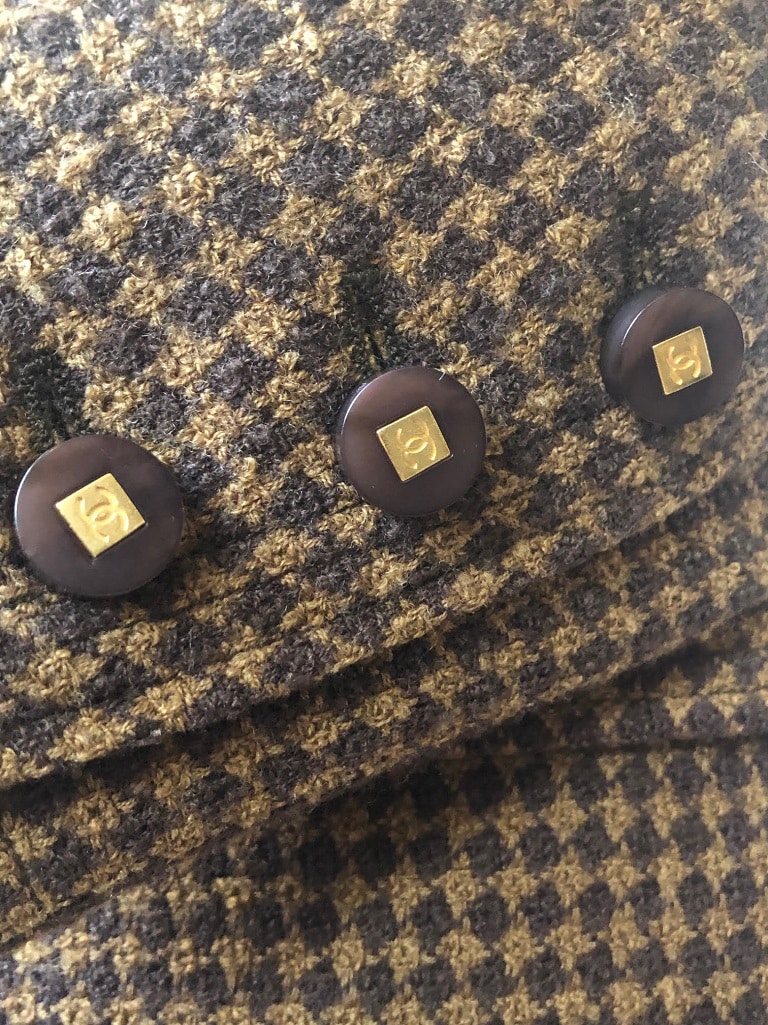 CHANEL 1990s Tweed Two-Piece Suit Belted Jacket Skirt Chanel Iconic Vintage Suit - Image 13