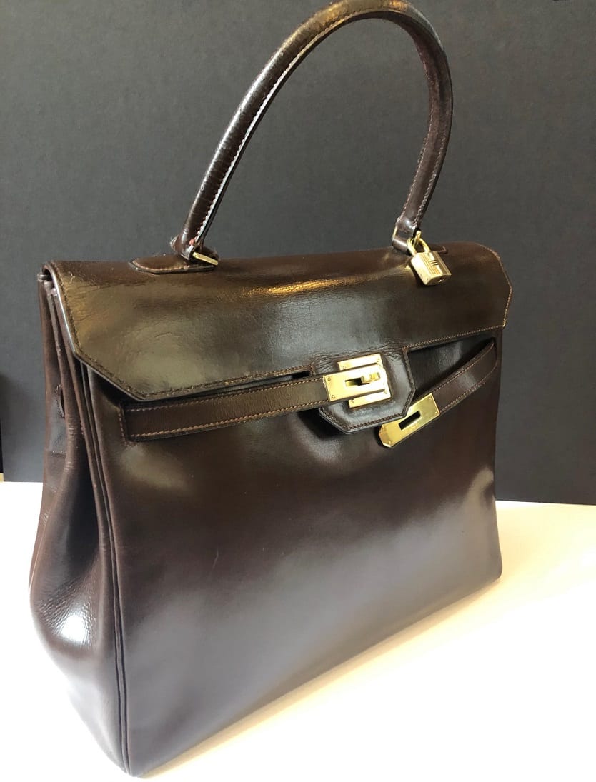 HERMÈS Kelly Monaco Collector Chocolate Brown Box Handbag 1960 - Image 5