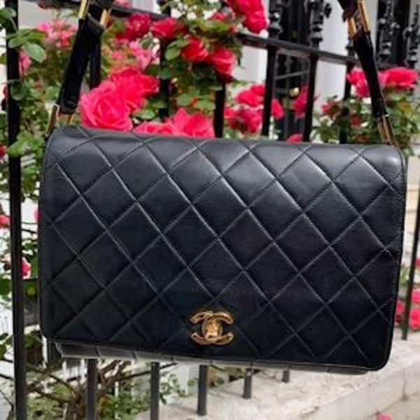 CHANEL Handbag Timeless Lambskin Quilted Horizontal & Vertical Vintage 90s - Image 20