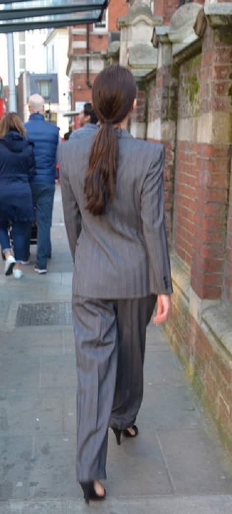 GIORGIO ARMANI Vintage Pinstriped Blazer Trousers Suit 1980's - Image 5