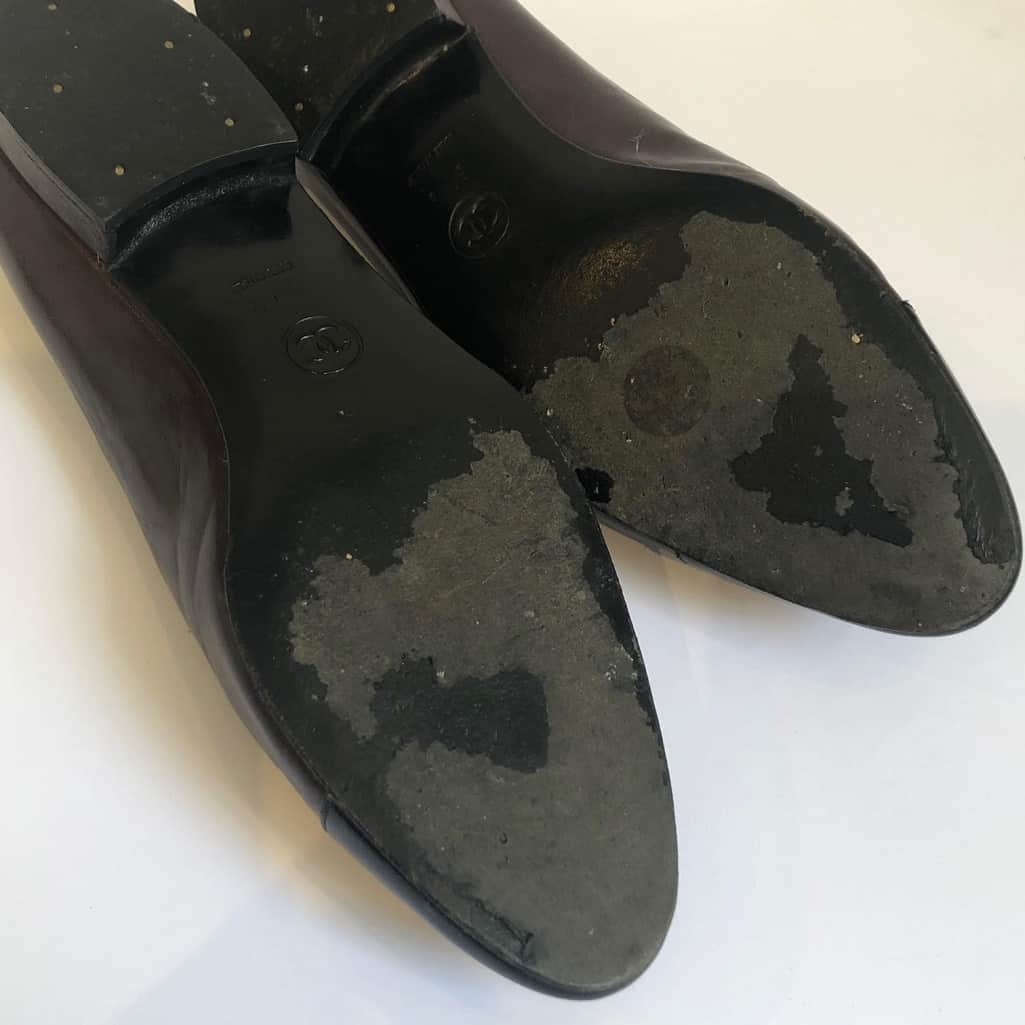 CHANEL Flat Ballet Shoes Ballerinas Bicolour Brown Black - Image 6