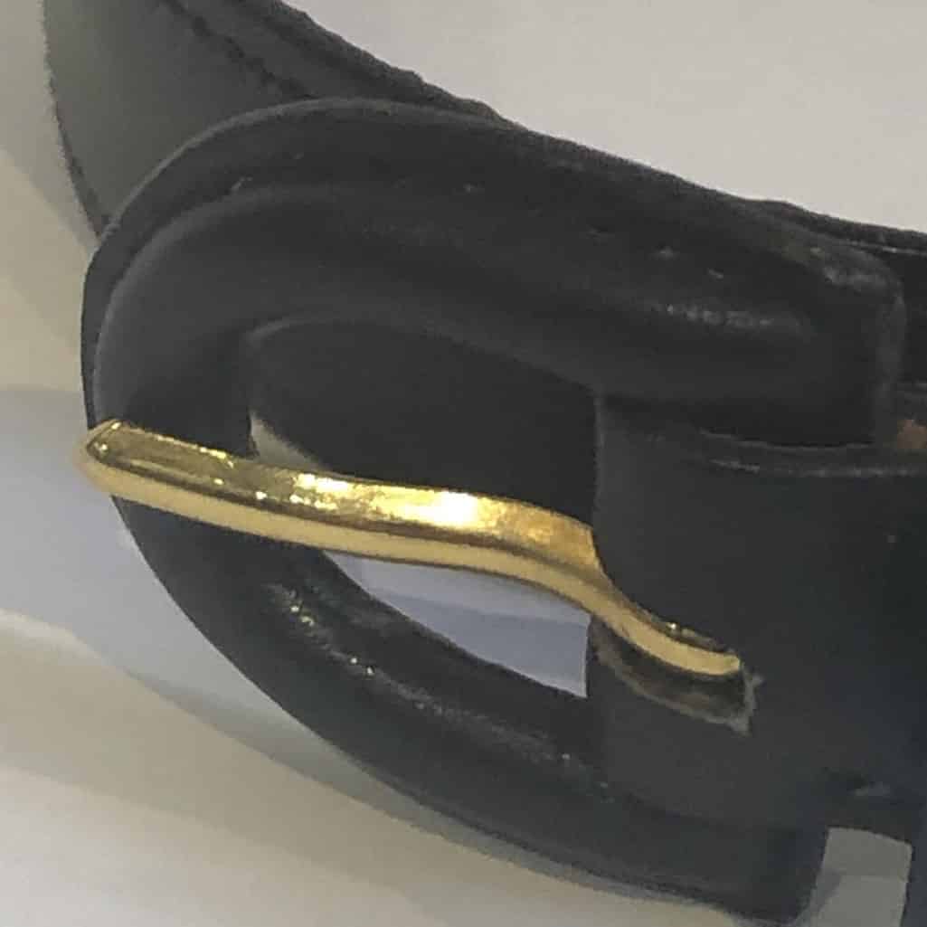 HERMÈS Belt Vintage Calfskin Navy Blue Leather Small Rare W/Box - Image 7
