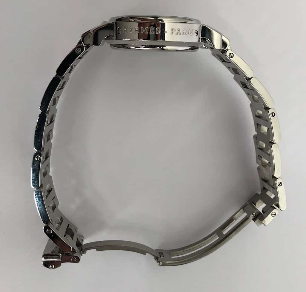 HERMÈS Pink Mother of Pearl Clipper Chronograph CL1.310 Women's Wristwatch 31 mm - Image 15