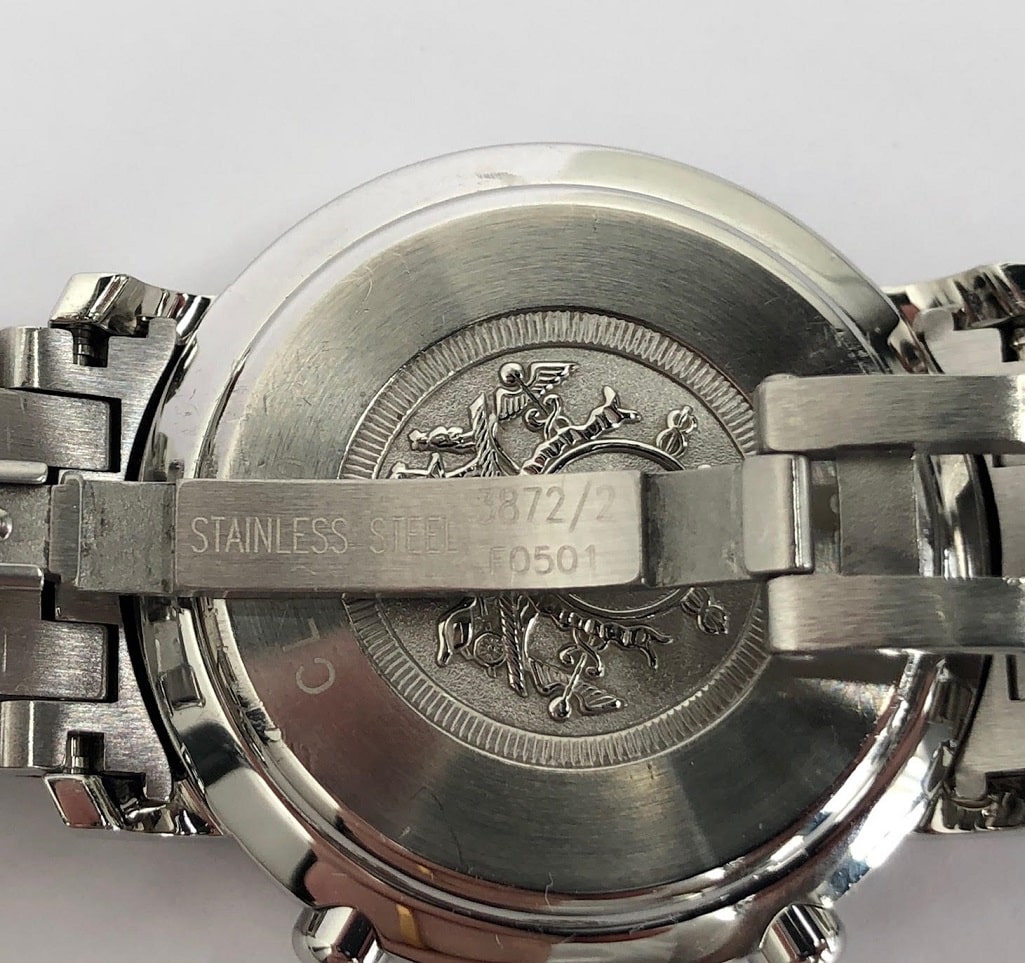 HERMÈS Pink Mother of Pearl Clipper Chronograph CL1.310 Women's Wristwatch 31 mm - Image 11