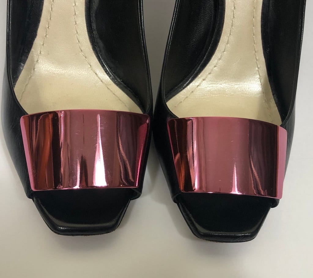 DIOR Pump Heeled Stiletto Black Buckle 39 - Image 7