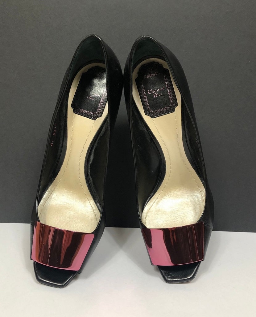 DIOR Pump Heeled Stiletto Black Buckle 39 - Image 8