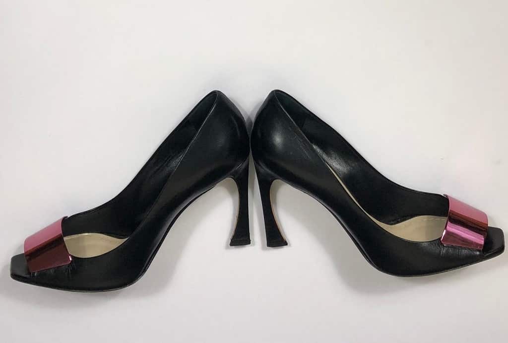 DIOR Pump Heeled Stiletto Black Buckle 39 - Image 10