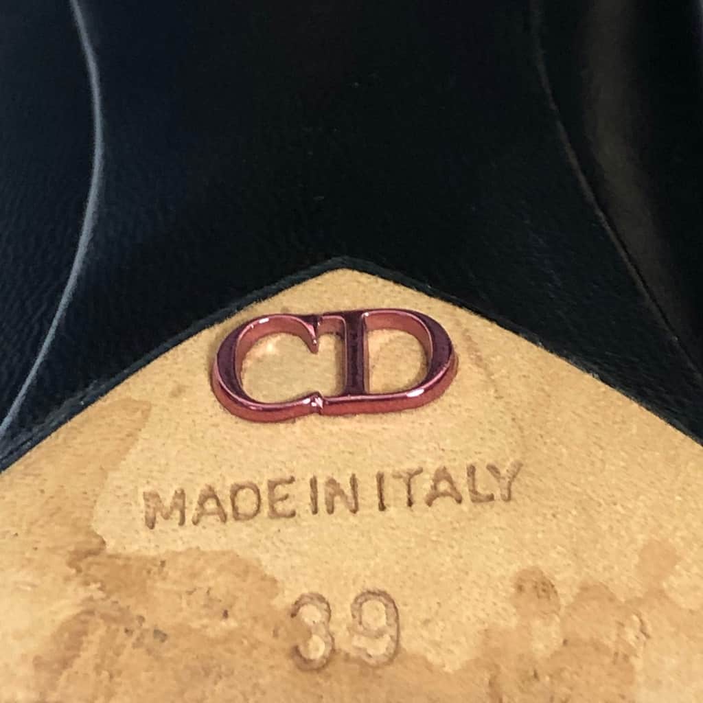 DIOR Pump Heeled Stiletto Black Buckle 39 - Image 13