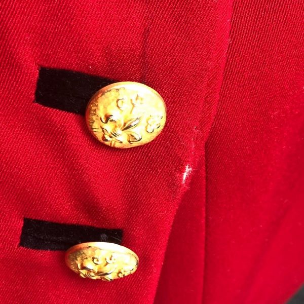 ESCADA Vintage Red Jacket Jewel Buttons Hunting Equestrian Style 1980s - Image 9