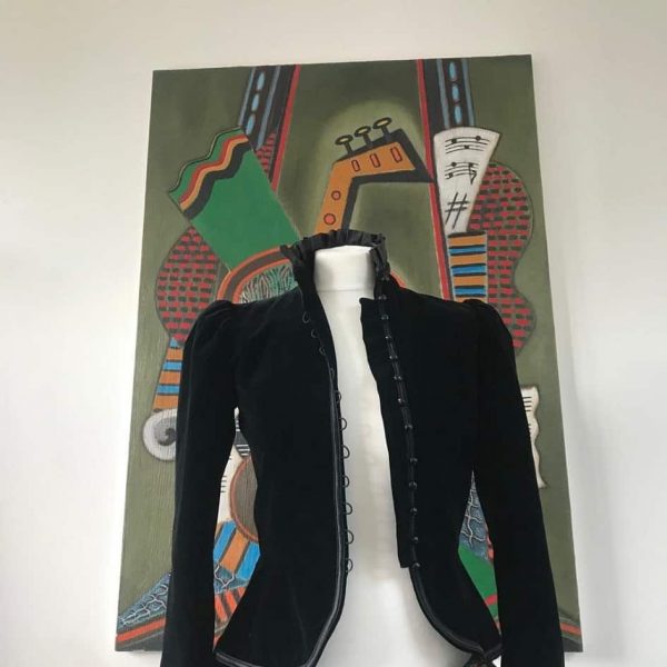 YVES SAINT-LAURENT Couture 1970s Vintage Russian Ballet Collection Black Velvet Jacket and Long Black Moire Skirt 2 Pcs - Image 9