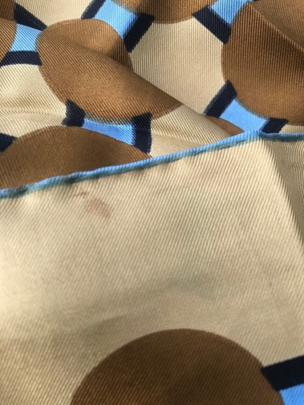 BALMAIN Scarf Vintage Miss Balmain Silk Geometric Rare 1960-1970 - Image 7