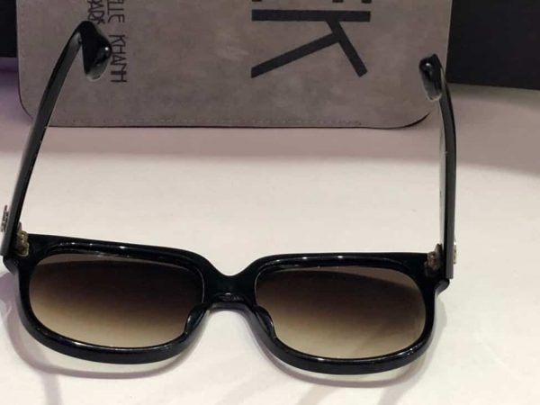 EMMANUELLE KHANH Black Diamante Sunglasses Vintage Square oversized frame glasses - Image 6