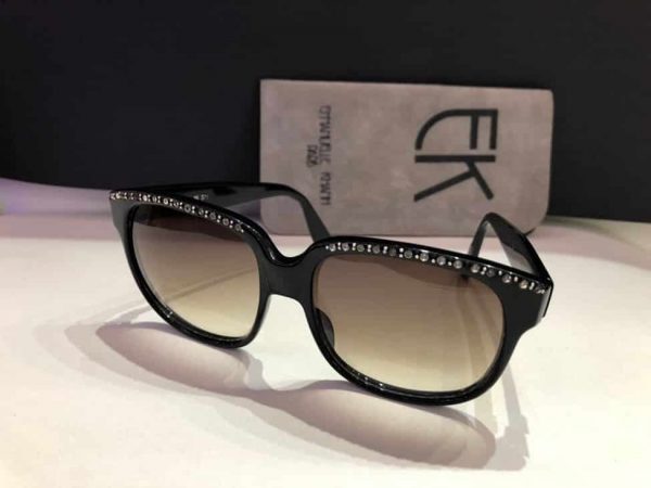 EMMANUELLE KHANH Black Diamante Sunglasses Vintage Square oversized frame glasses - Image 2