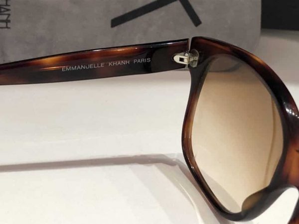 EMMANUELLE KHANH Glasses Brown Vintage oversized frame - Image 5