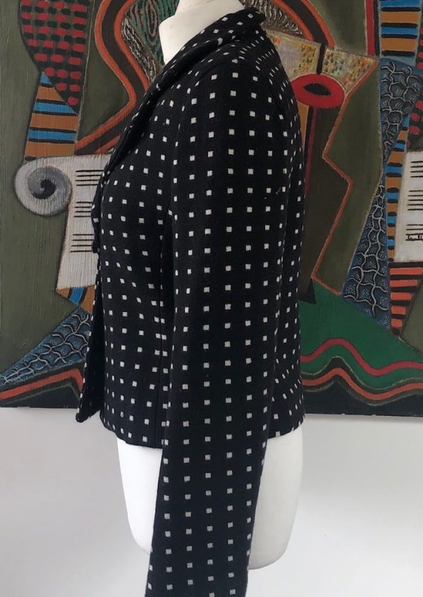 EMPORIO ARMANI Vintage Blazer Black White Runway Collection Jacket 1980s - Image 6