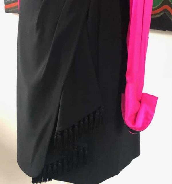 ESCADA COUTURE Vintage Draped Wrap Black Skirt 1980s - Image 2