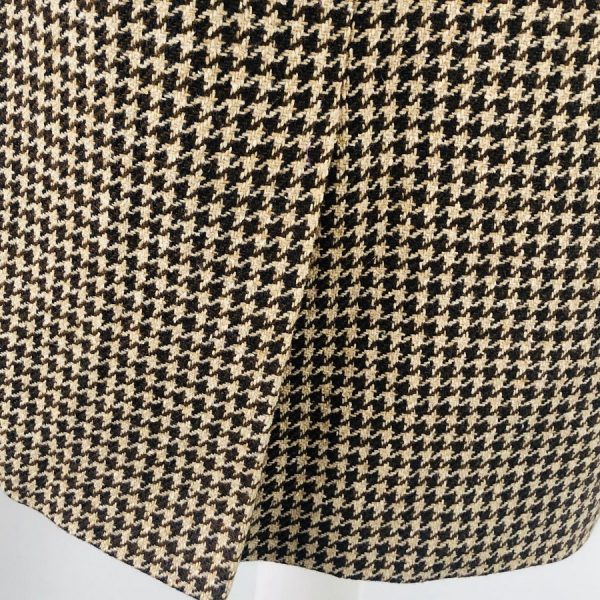 ESCADA Vintage 80s Checked Suit Jacket Skirt Fur Collar Cashmere Emilio Zegna Fabric - Image 6