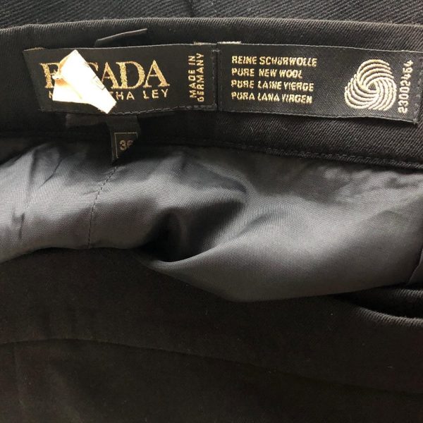 ESCADA Vintage Black Skirt Gold Jewel Buttons 1980s - Image 6