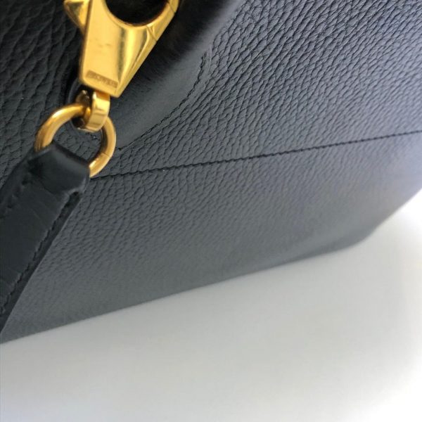 HERMÈS Handbag Bolide Hermès Leather Black GHW Vintage W/Box - Image 9