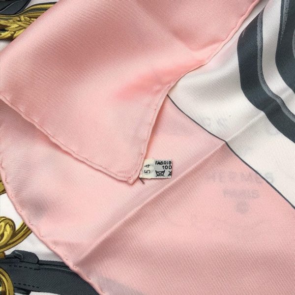 HERMÈS Scarf Brides de Gala Silk H Grygkar Pink Grey Gold W/Box - Image 6