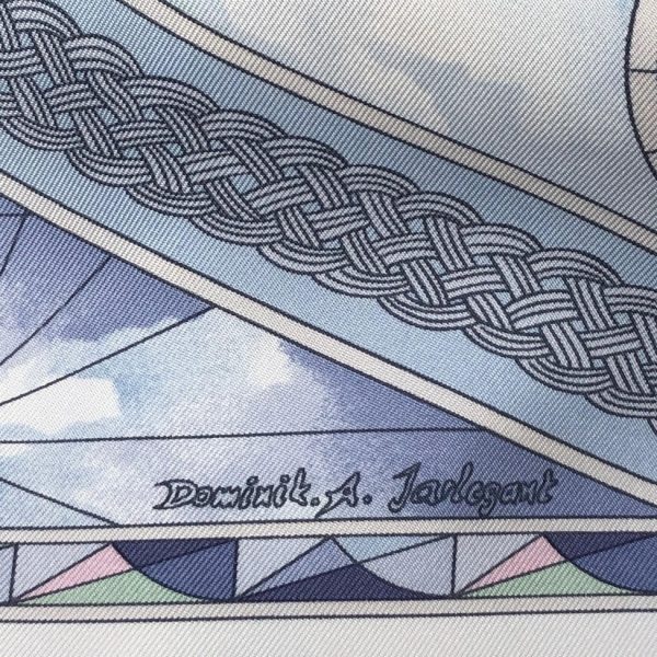 HERMÈS Scarf Frégates Magnifiques Silk Dominik Jarlegant 2004 W/Box - Image 4