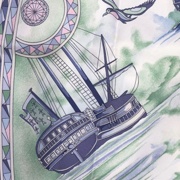 HERMÈS Scarf Frégates Magnifiques Silk Dominik Jarlegant 2004 W/Box - Image 5