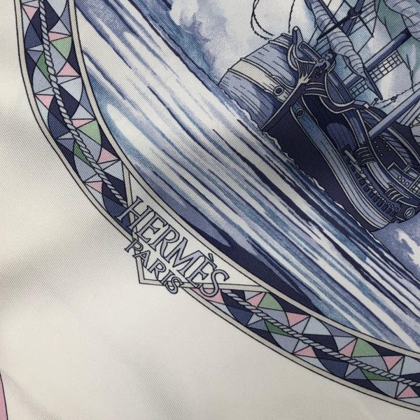 HERMÈS Scarf Frégates Magnifiques Silk Dominik Jarlegant 2004 W/Box - Image 8