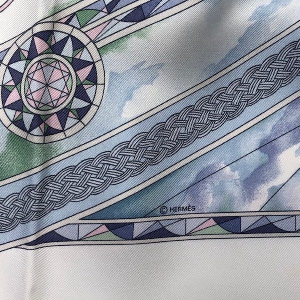 HERMÈS Scarf Frégates Magnifiques Silk Dominik Jarlegant 2004 W/Box - Image 6