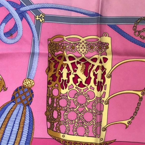 HERMÈS Scarf Les Muserolles Vintage Silk Christiane Vauzelles 1974 - Image 7