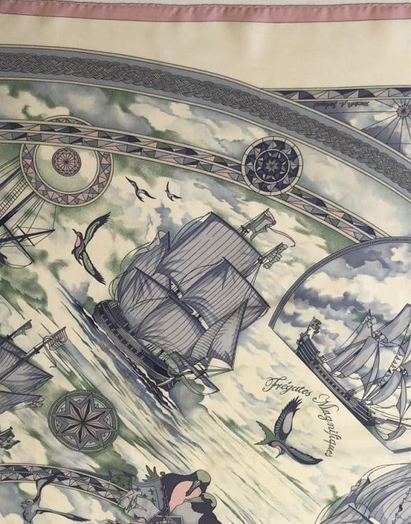 HERMÈS Scarf Frégates Magnifiques Silk Dominik Jarlegant 2004 W/Box - Image 7