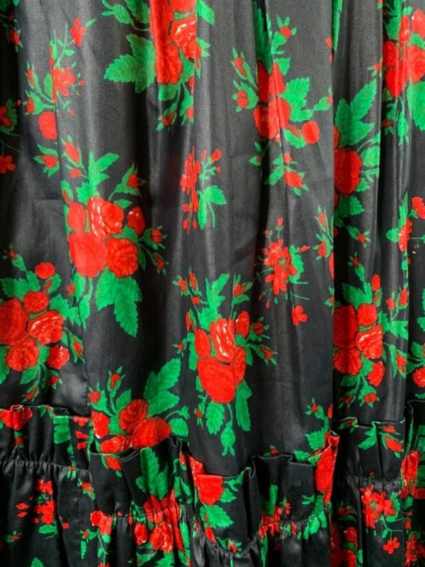 YVES SAINT-LAURENT Skirt 1970s Russian Ballet Collection Floral Ruffle Vintage - Image 5