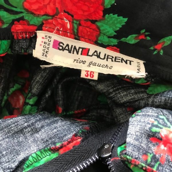 YVES SAINT-LAURENT Skirt 1970s Russian Ballet Collection Floral Ruffle Vintage - Image 10
