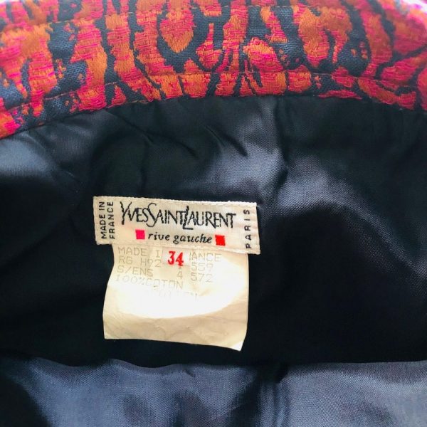 YVES SAINT-LAURENT Vintage Jacquard Brocade Floral Printed Suit Fitted Jacket Skirt 1990s Rare - Image 14