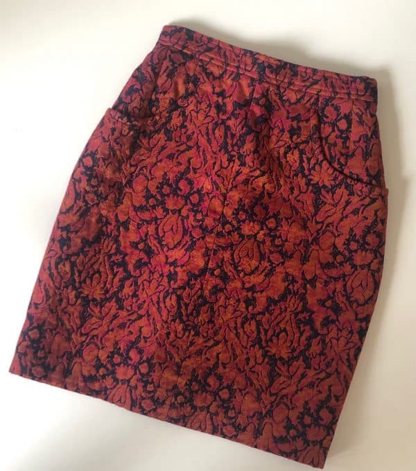 yves saint laurent vintage jacquard brocade floral printed suit fitted jacket skirt 1990s rare