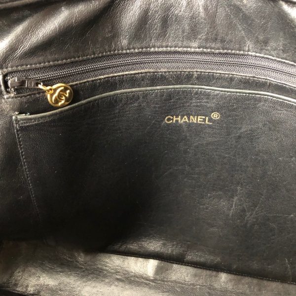 CHANEL 1989 Bag Quilted Lambskin Leather Double Chain Strap Racing Green - Image 14
