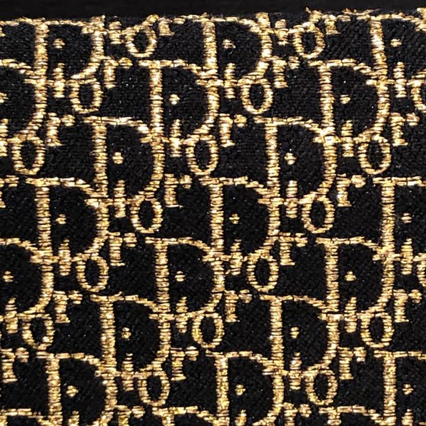 CHRISTIAN DIOR 1970s Monogram Evening Clutch Chain Gold Black Vintage - Image 10